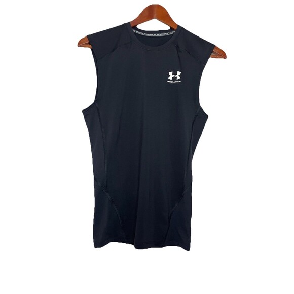Under Armour Heat Gear Men's Medium Compression Sleeveless Tank Top Black NWT - Picture 1 of 5